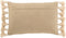J-Line kussen Rechthoek Pompom - katoen - polyester - taupe