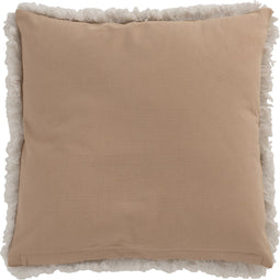 J-Line kussen Spiegeltjes - jute - naturel/wit