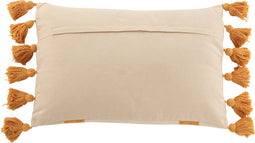 J-Line kussen Strand Groeven Rechthoek - katoen - oker