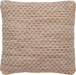 J-Line kussen Vierkanten Outdoor - polyester - bruin/wit