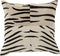 J-Line kussen Zebra Vierkant - leer - zwart/wit