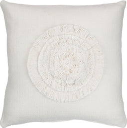 J-Line kussen Zon Vierkant - polyester - wit