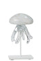 J-Line decoratie Kwal Op Voet - glas - wit/goud - small