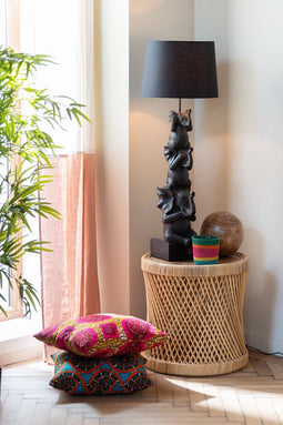 J-Line lamp 3 Olifanten - polyresin - bruin