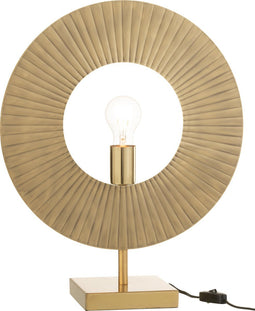 J-Line lamp Cirkel Met Groeven - metaal - goud