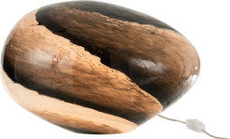 J-Line Lamp Dany Ovaal Glas Wit/Zwart