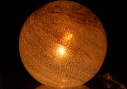 J-Line Lamp Dany Rond - glas - bruin - large