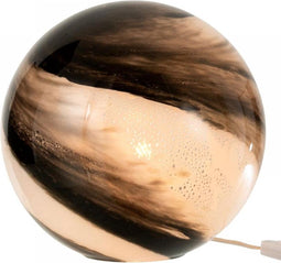 J-Line Lamp Dany Rond Glas Wit/Zwart Large