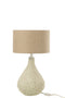 J-Line Lamp Emi Glas/Steen Wit Small