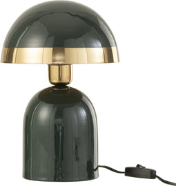 J-Line Lamp Goud Boord Metaal Blinkend Donkergroen