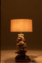 J-Line lamp + kap - hout - naturel/beige - small