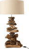 J-Line lamp + kap - hout - naturel/beige - small