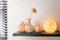 J-Line lamp Melissa Rond - glas - beige - small