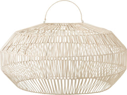 J-Line Lampkap Rotan Wit Medium