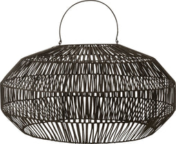 J-Line lampkap - rotan - zwart - medium