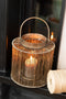 J-Line lantaarn Antiek - metaal - bruin - small