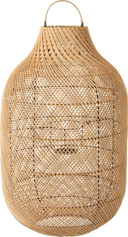 J-Line lantaarn Cylinder - rotan - naturel - extra large