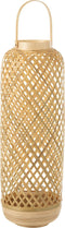 J-Line lantaarn Evi - bamboe - naturel - large