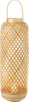 J-Line lantaarn Evi - bamboe - naturel - large