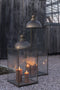 J-Line lantaarn Hagrid - glas/ijzer - brons - medium