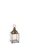 J-Line lantaarn Hagrid - glas/ijzer - brons - small