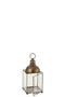 J-Line lantaarn Hagrid - glas/ijzer - brons - small