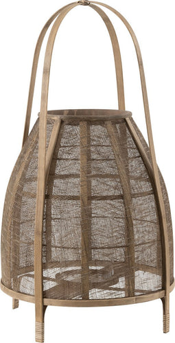 J-Line lantaarn Kap - bamboe - naturel - large
