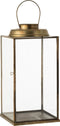 J-Line lantaarn Laag Antiek - glas/ijzer - brons - small