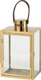 J-Line lantaarn rechthoek - metaal/glas - goud