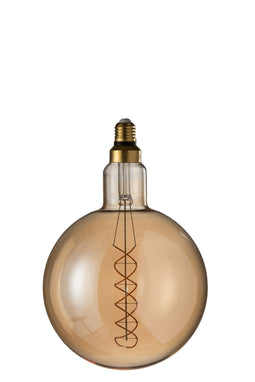J-Line Ledlamp Amber G200 Double Spiral E27