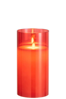 J-Line Ledlamp Blinkend Glas Rood Medium