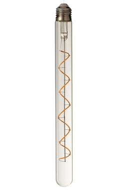 J-Line Ledlamp In Doos Spiraal Glas Geel/Transparant E27
