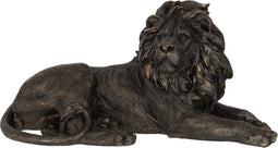 J-Line Leeuw Liggend Poly Brons