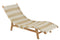 J-Line ligzetel + kussen Strepen Geweven - kunststof/teak - wit/naturel