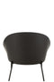 J-Line loungestoel lone - hout/metaal - zwart/grijs