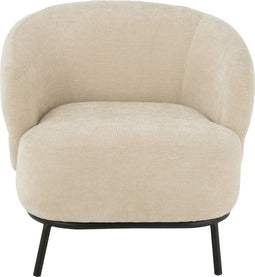 J-Line loungestoel Mars - populierenhout/schuim - beige