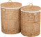 J-Line mand + deksel Was Waterhyacint - jute - naturel - 2 stuks