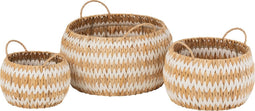 J-Line mand Lys - gras - naturel/wit - set van 3