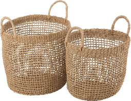J-Line mand Oasis - zeegras - naturel - 2 stuks