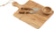 J-Line Mango kaasplank + mes + kom - hout - naturel - small - woonaccessoires