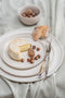J-Line Marie bord - keramiek - creme - medium - 6 stuks - woonaccessoires