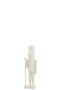 J-Line figuur notenkraker Sneeuw - hout - wit - medium