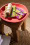 J-Line notitieboekje A5 Patroon - papier/textiel - mix - small - 4 stuks