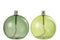 J-Line olielamp - glas - groen - large - 2 stuks