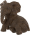 J-Line Olifant Liggend decoratie - beeld & figuren - polyresin - donkerbruin - woonaccessoires