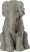 J-Line Olifant Zittend Poly Grijs Large - Olifant beeld 24.00 cm hoog