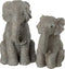 J-Line Olifant Zittend Poly Grijs Large - Olifant beeld 24.00 cm hoog