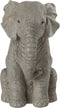 J-Line Olifant Zittend Poly Grijs Small - Olifant beeld 18.50 cm hoog
