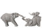 J-Line figuur Olifant &1 kind op de rug - polyresin - grijs