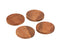 J-Line onderzetters Rond Acacia - hout - naturel - 4 stuks